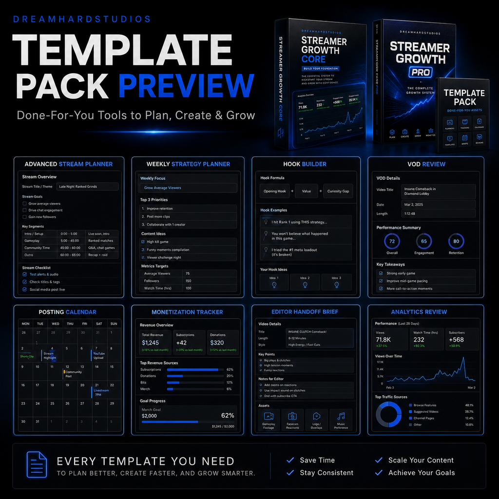 Dreamhardstudios Streamer Growth Pro
